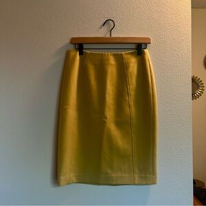 HALOGEN Mustard Yellow Pencil Skirt Size 2